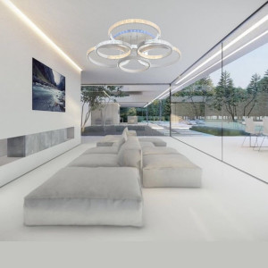 Люстра світлодіодна акрілова Sirius C7082/6A WH (RGB) 180W+8W