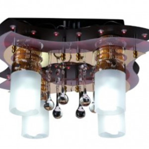 Люстра світлодіодна космос Sirius N 8256-4 (BK+GD)