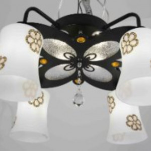 Люстра світлодіодна космос Sirius N 8544-4+4 BK+CR на 8 лампочок