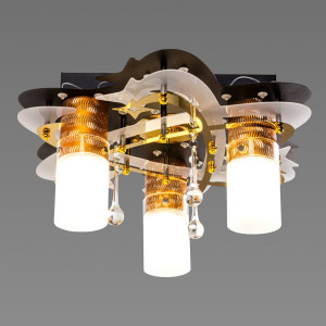 Люстра світлодіодна космос Sirius N 8367-3 (BK+GD)