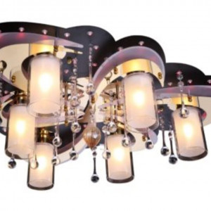 Люстра світлодіодна космос Sirius N 8427-6 BK+GD на 6 лампочок