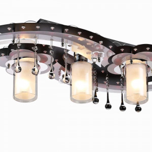 Люстра світлодіодна космос Sirius N 8365-3 BK+CR на 3 лампочки