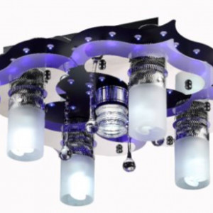 Люстра світлодіодна космос Sirius N 8302-4+1 (BK+CR)