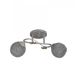 Люстра стельова Sirius N 2012-2 WT+GD на 2 плафона