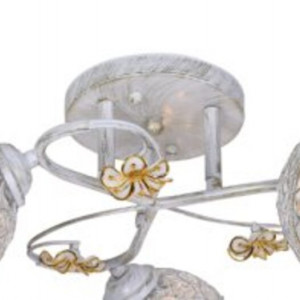 Люстра стельова Sirius N 2012-2 WT+GD на 2 плафона