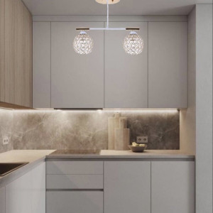 Люстра стельова Sirius Ю 9804А/2 на 2 плафона