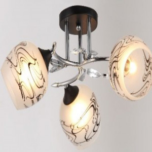 Люстра Sirius B N2505/3 (на 3 плафони) BK+CR