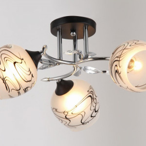 Люстра Sirius B N2505/3 (на 3 плафони) BK+CR