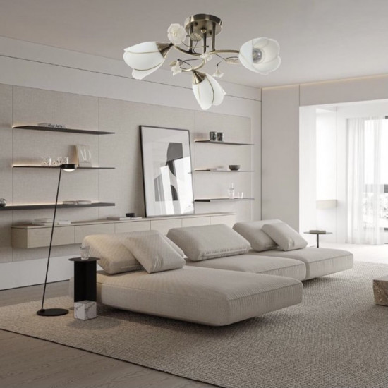 Люстра стельова Sirius B N2570/3 AB на 3 плафони  фото № 3