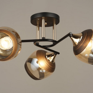 Люстра стельова Sirius A3615/3 BK+FGD