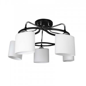 Люстра стельова Sirius Л 6927/5 BK+CR на 5 плафонів