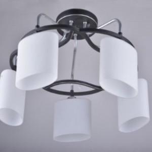 Люстра стельова Sirius Л 6927/5 BK+CR на 5 плафонів