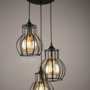 Люстра підвісна в стилі лофт Sirius В N3754/3Н (на 3 лампочки)