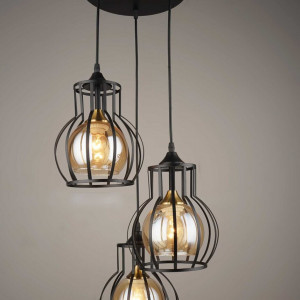 Люстра підвісна в стилі лофт Sirius В N3754/3Н (на 3 лампочки)