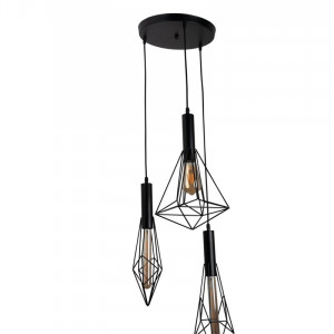 Люстра підвісна в стилі лофт Sirius J850-3A (на 3 лампочки)