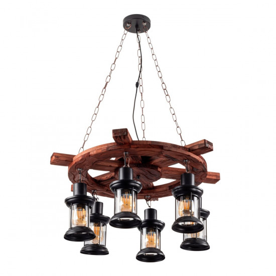 Люстра підвісна в стилі лофт Sirius H687-6 (на 6 лампочок) Зображення №3 Люстра підвісна в стилі лофт Sirius H687-6 (на 6 лампочок)  фото № 3