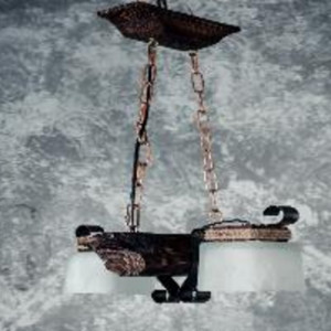 Люстра дерев'яна виробництво Sirius S7080/2 темний обжиг на 2 плафона Люстра дерев'яна виробництво Sirius S7080/2 темний обжиг на 2 плафона