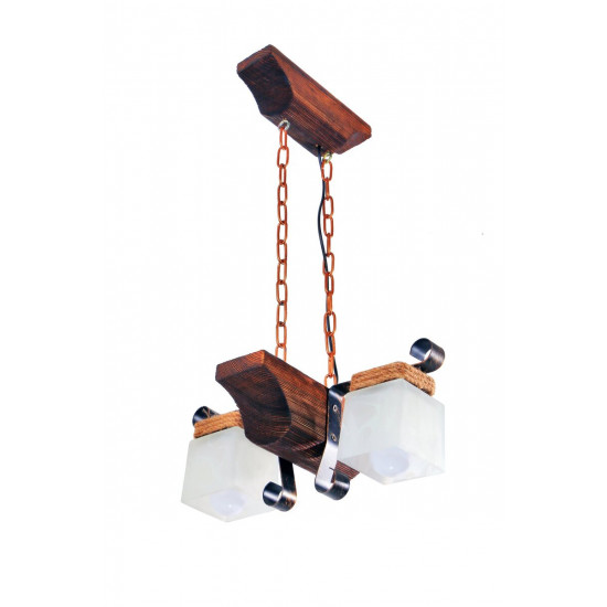 Люстра дерев'яна виробництво Sirius S7080/2 темний обжиг на 2 плафона Зображення №3 Люстра дерев'яна виробництво Sirius S7080/2 темний обжиг на 2 плафона  фото № 3