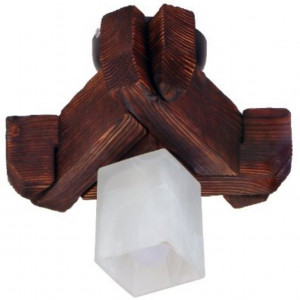 Люстра дерев'яна виробництво Sirius S7085/1 темний обжиг на 1 плафон Люстра дерев'яна виробництво Sirius S7085/1 темний обжиг на 1 плафон