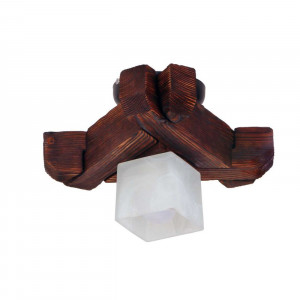 Люстра дерев'яна виробництво Sirius S7085/1 темний обжиг на 1 плафон Люстра дерев'яна виробництво Sirius S7085/1 темний обжиг на 1 плафон