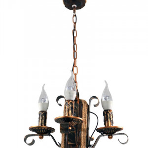 Люстра дерев'яна виробництво Sirius S7096/4 темний обжиг на 4 лампочки Люстра дерев'яна виробництво Sirius S7096/4 темний обжиг на 4 лампочки