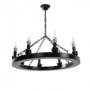 Люстра дерев'яна виробництво Sirius S7124/8 горіх на 8 лампочек Люстра дерев'яна виробництво Sirius S7124/8 горіх на 8 лампочек