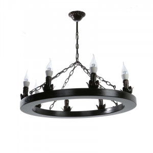 Люстра дерев'яна виробництво Sirius S7124/8 горіх на 8 лампочек Люстра дерев'яна виробництво Sirius S7124/8 горіх на 8 лампочек