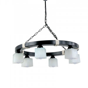 Люстра дерев'яна виробництво Sirius S7123/6 венге на 6 плафонів Люстра дерев'яна виробництво Sirius S7123/6 венге на 6 плафонів