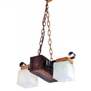 Люстра дерев'яна виробництво Sirius S7006/2 (темний обжиг)