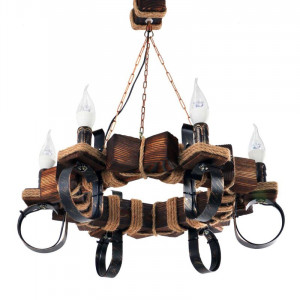Люстра дерев'яна виробництво Sirius S7018/6 темний обжиг на 6 лампочек. Люстра дерев'яна виробництво Sirius S7018/6 темний обжиг на 6 лампочек.