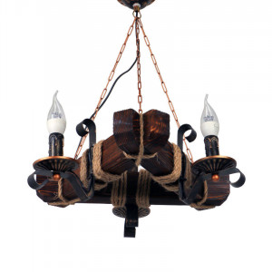 Люстра дерев'яна виробництво Sirius S7023/3 (темний обжиг) Люстра дерев'яна виробництво Sirius S7023/3 (темний обжиг)