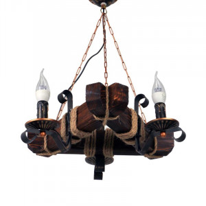 Люстра дерев'яна виробництво Sirius S7023/3 (темний обжиг) Люстра дерев'яна виробництво Sirius S7023/3 (темний обжиг)