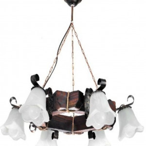 Люстра дерев'яна виробництво Sirius S7049/6 на 6 плафонов Люстра дерев'яна виробництво Sirius S7049/6 на 6 плафонов