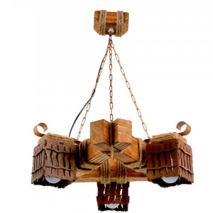 Люстра дерев'яна виробництво Sirius S7051/3 світлий обжиг на 3 плафона Люстра дерев'яна виробництво Sirius S7051/3 світлий обжиг на 3 плафона