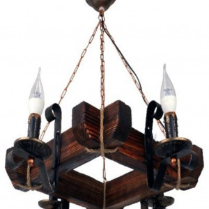 Люстра дерев'яна виробництво Sirius S7058/4 на 4 лампочки Люстра дерев'яна виробництво Sirius S7058/4 на 4 лампочки