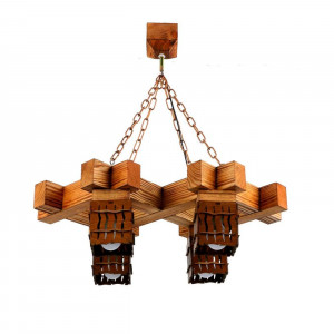 Люстра дерев'яна виробництво Sirius S7062/4 світла на 4 плафона Люстра дерев'яна виробництво Sirius S7062/4 світла на 4 плафона