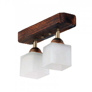 Люстра дерев'яна виробництво Sirius S7063/2 темний обжиг на 2 плафона Люстра дерев'яна виробництво Sirius S7063/2 темний обжиг на 2 плафона