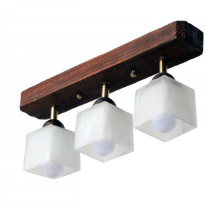 Люстра дерев'яна виробництво Sirius S7064/3 темний обжиг на 3 плафона Люстра дерев'яна виробництво Sirius S7064/3 темний обжиг на 3 плафона