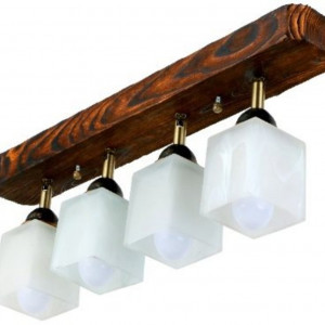 Люстра дерев'яна виробництво Sirius S7065/4 темний обжиг на 4 плафона Люстра дерев'яна виробництво Sirius S7065/4 темний обжиг на 4 плафона