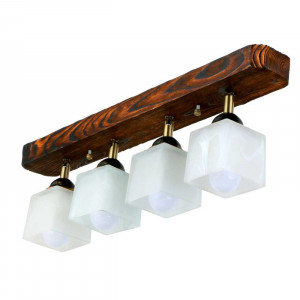 Люстра дерев'яна виробництво Sirius S7065/4 темний обжиг на 4 плафона Люстра дерев'яна виробництво Sirius S7065/4 темний обжиг на 4 плафона