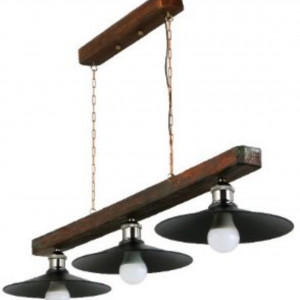 Люстра дерев'яна виробництво Sirius S7068/3 темний обжиг на 3 плафона Люстра дерев'яна виробництво Sirius S7068/3 темний обжиг на 3 плафона