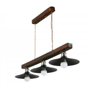 Люстра дерев'яна виробництво Sirius S7068/3 темний обжиг на 3 плафона Люстра дерев'яна виробництво Sirius S7068/3 темний обжиг на 3 плафона