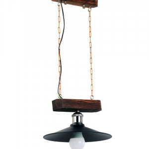 Люстра дерев'яна виробництво Sirius S7069/1 темний обжиг на 1 плафон Люстра дерев'яна виробництво Sirius S7069/1 темний обжиг на 1 плафон