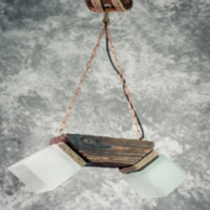 Люстра дерев'яна виробництво Sirius S7072/2 темний обжиг на 2 плафона Люстра дерев'яна виробництво Sirius S7072/2 темний обжиг на 2 плафона