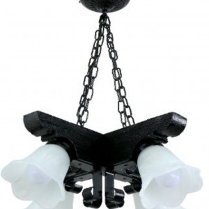 Люстра дерев'яна виробництво Sirius S7125/4 (темний обжиг) Люстра дерев'яна виробництво Sirius S7125/4 (темний обжиг)