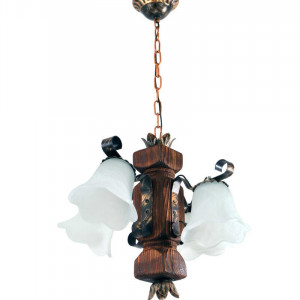 Люстра дерев'яна виробництво Sirius S7127/4 на 4 плафона Люстра дерев'яна виробництво Sirius S7127/4 на 4 плафона