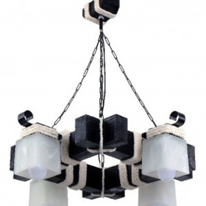 Люстра дерев'яна виробництво Sirius S7138/4 венге акріл на 4 плафона Люстра дерев'яна виробництво Sirius S7138/4 венге акріл на 4 плафона