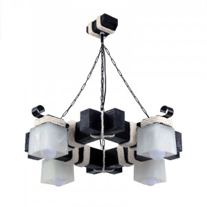 Люстра дерев'яна виробництво Sirius S7138/4 венге акріл на 4 плафона Люстра дерев'яна виробництво Sirius S7138/4 венге акріл на 4 плафона