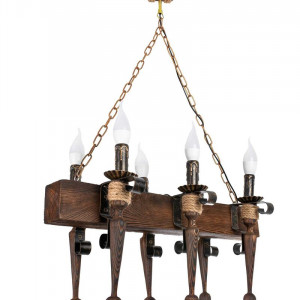 Люстра дерев'яна виробництво Sirius S7139/6 на 6 лампочек Люстра дерев'яна виробництво Sirius S7139/6 на 6 лампочек