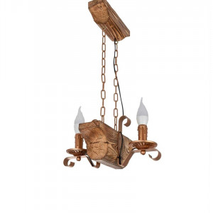 Люстра дерев'яна виробництво Sirius S7078/2 світлий обжиг на 2 лампочки Люстра дерев'яна виробництво Sirius S7078/2 світлий обжиг на 2 лампочки